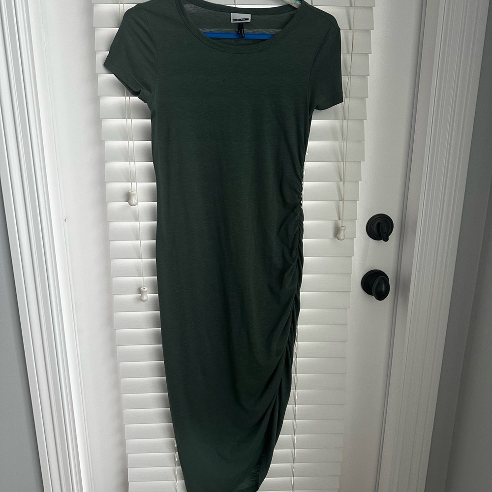 Elegant Green Ruched Dress